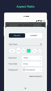 Alight Motion Mod APK- Aspect Ratio